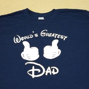 World's Greatest Dad  T Shirt Size L